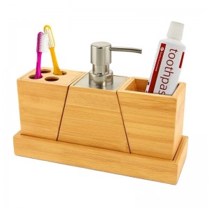 Bambusowy akcesorium do łazienki