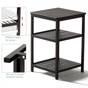 3 poziomy bambusowy stoliknocny drewniany stoliknowoczesny stadanocna okrągła boczna końc