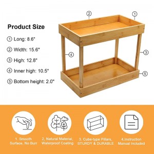 Bambusowa półka do przechowywania