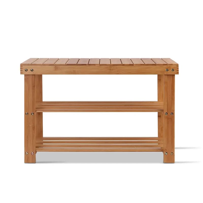Bambusowe buty Bench Both organizowanie tapicerowanego stojakana buty Przechowywanie wejściowe