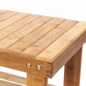 Bambusowe buty Bench Both organizowanie tapicerowanego stojakana buty Przechowywanie wejściowe