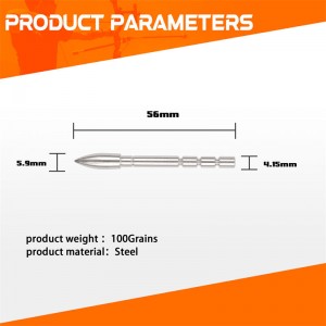 100 Grain Wstaw punkt pocisku dla ID4.2 mm strzałek węglowych