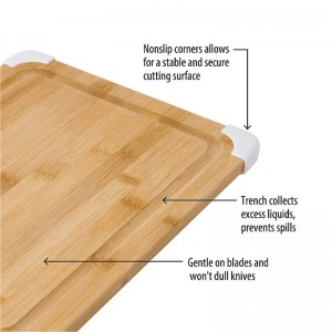 Bambusowa wielofunkcyjna tablica tnąca antiskid