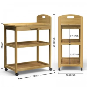 Otwarta półka do sklepu Preparat Wózki Bambusowe półki do przechowywania