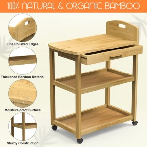 Otwarta półka do sklepu Preparat Wózki Bambusowe półki do przechowywania