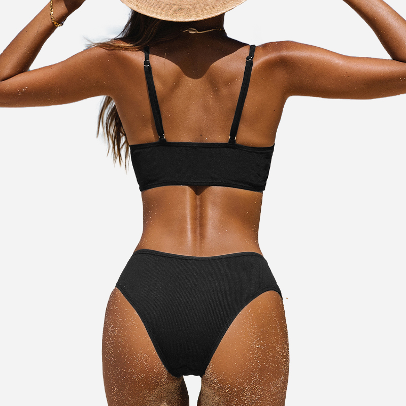 Wyciętna miarka szyi bralette&Hipster Bikini Set