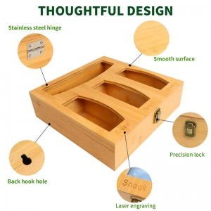 Bambusowe przechowywanie workana zamek błyskawiczny