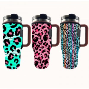 Niestandardowy sublimacja drukowana krowa krowa druk Neopren Tumbler Sleeve do kubka 40 uncji
