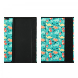 Natucare Kids Refleksyjneneopren bawełniane pasy bezpieczeństwa pokrywa pasa bezpieczeństwa czarna pranie