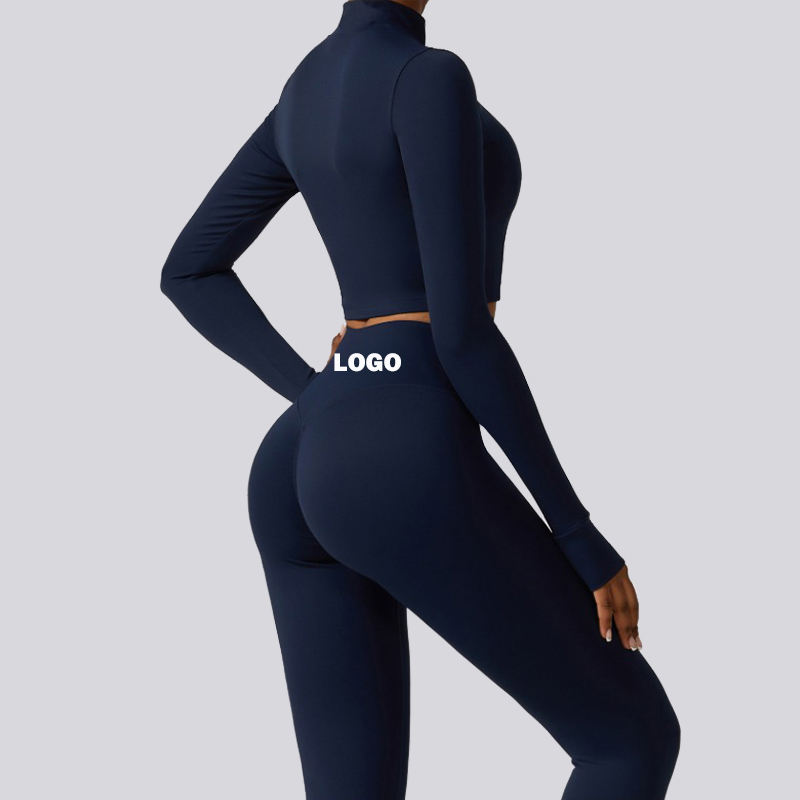 SC9281 3 sztuki kurtka sportowy stanik legginsy jogi garnitur czarne legginsy fitness gymnoszenie kobiet