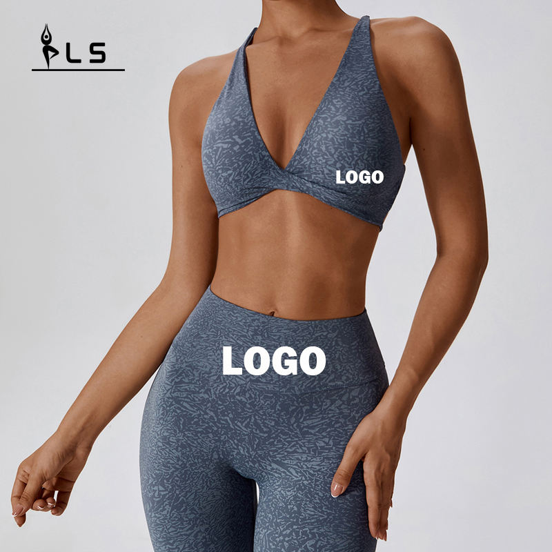 SC1054 Zestaw jogi fitness kobieta 2024 Sport Bra i legginsy Drukuj fitness joga