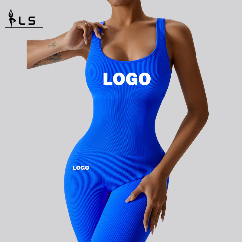 SC10711 Custom Fitness Sports Skompsuit Gym Romper Bezproblemowy żebrowany One Piece trening jogi