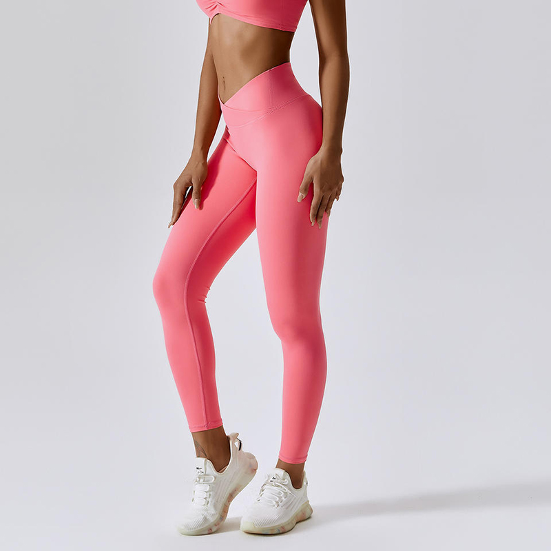 SC10101012 Bezproblemowenylonowe elastanowe legginsy dla kobiet pchnij oddychające V Kształtu Pantgings Yoga