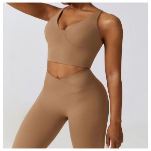 SC10136 BRA BRA WYSOKA WYSOKIEJ KOBIETY WYKONAJĄCE KOBIETY SPORTY Fitness Niestandardowe logo sportowe Top Gym Bra Yoga