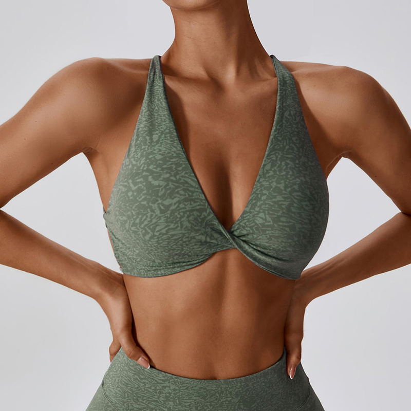 SC10166 Stanik sportowy dla kobiet Criss-Cross Back Open Otwarte Back Szybki suchy komfort seksowny sport gimnastyczny stanik