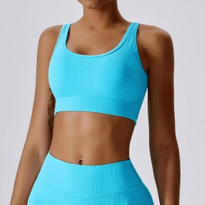 SC10167 Stanik sportowy dla dużych piersi kobiet jogi dziewczyna Chiny płynne wyściełane sportowe trening fitness gym sportowy stanik