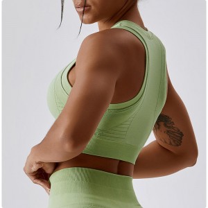 SC10185 wspierający sportowy stanik stążek fitness solidny kolor shockproof Pro Burning Sports Bra z tylnym zapięciem