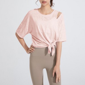 SC10262 T-shirt luźne swobodne fitness joga z krótkim rękawem top joga t koszule fitness