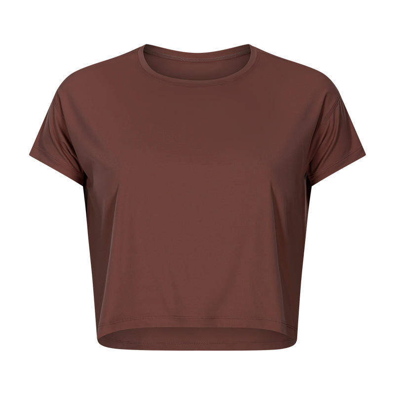 SC102610 LUSKA koszula do jogi Shorts Gym Yoga Activewear Krótkie rękawie T -koszulka Top