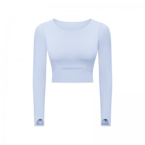 SC10275 ZAKŁADNIKI ZŁOTNE T-shirt jogi z długim rękawem Koszulka joga koszulka zbiornikowa gimnastyka T-shirt