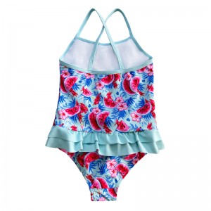 Trójkąt jednoczęściowy strój kąpielowy znadrukiem