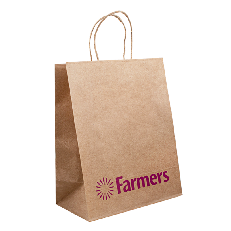 Niestandardowe torby opakowaniowe do pakowania papierowej torby z logo, dostawcze papierowe torbyna jedzenie, brązowe papierowe torba Kraft