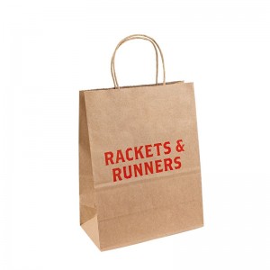 Hurtownianiestandardowa logo Drukowanie jedzenie Wybierz rękę papierowe torba papierowa