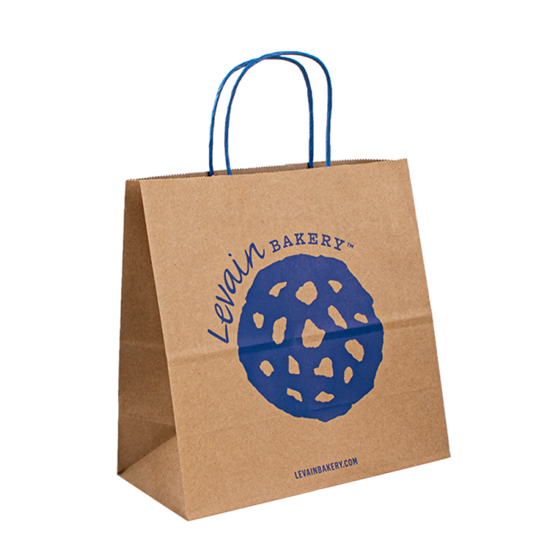 Torba papierowa z logo Drukuj Kraft Zakupy promocyjne brązowe torby papierowe Kraft