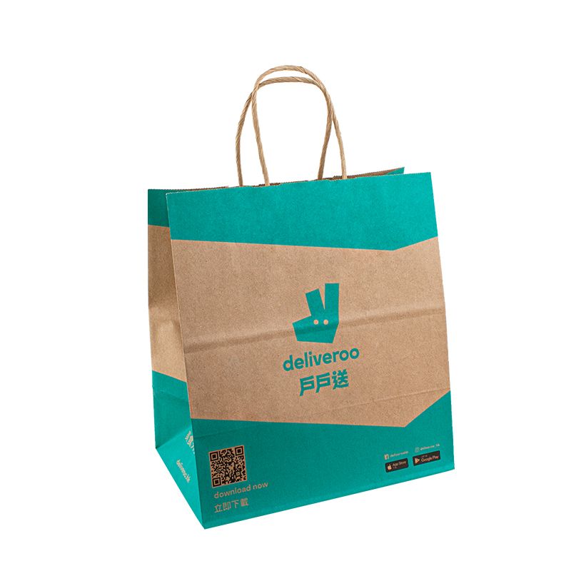 Kraft papierowa torbana zakupy opakowanie żywnośćniestandardowe papierowe torby z logo papierową torbę z uchwytem