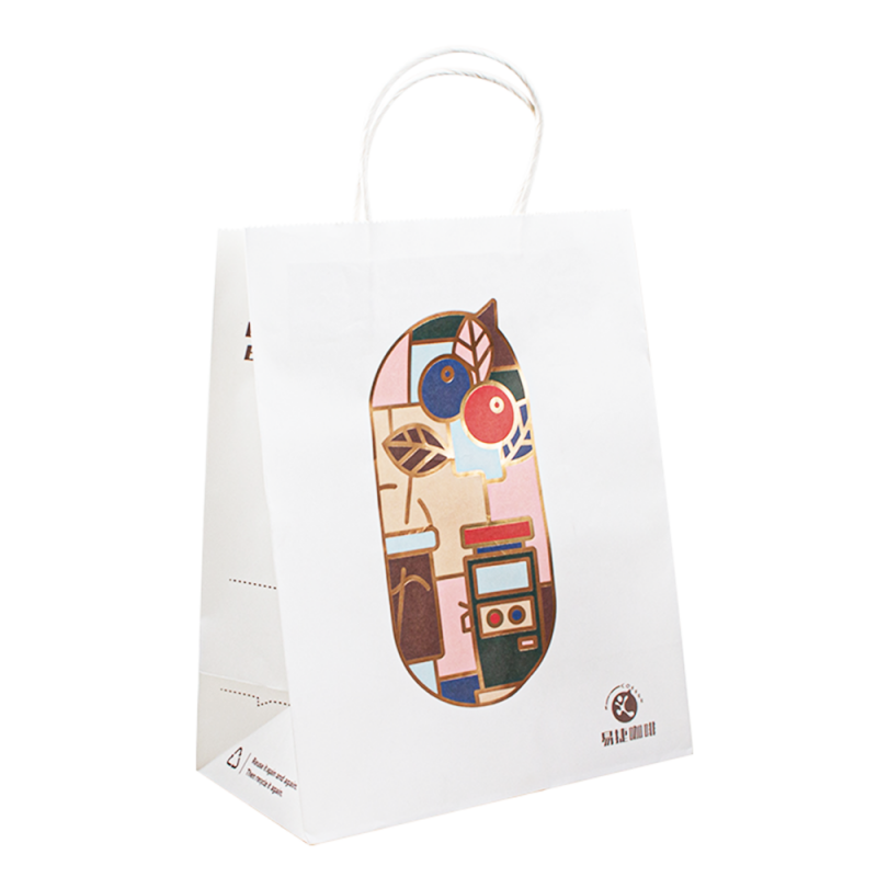 Kraft papierowe torby papierowe torby prezentowe z uchwytami małe zakupowe imprezowe torebka papierowa zwyczaj