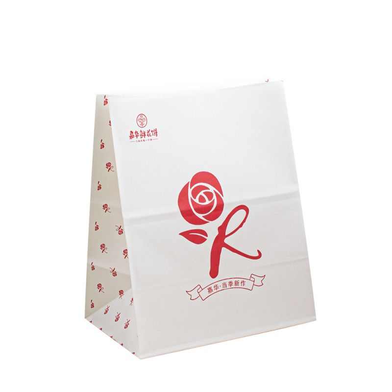 logo mini papierowe torby imprezowe białe wynos hurtowe logo torby papierowej