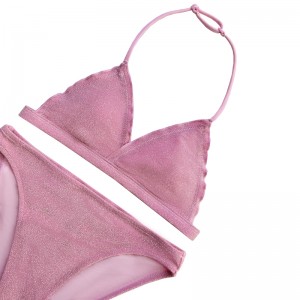 Dzieci z kołnierzamina szyi Trójkąt Kubek dwuczęściowy strój kąpielowy słodki