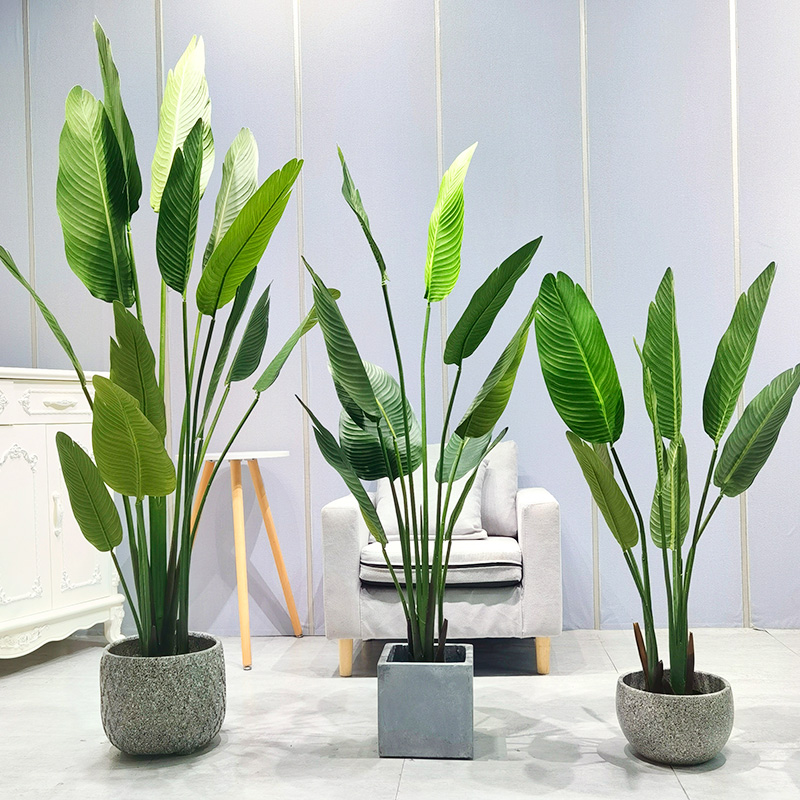 Factory Bezpośrednie sztuczne drzewo Trwałe, Vivid AllSason Traveller's Palm for Garden Dostawca Wewnętrzny wystrój ślubuna świeżym powietrzu