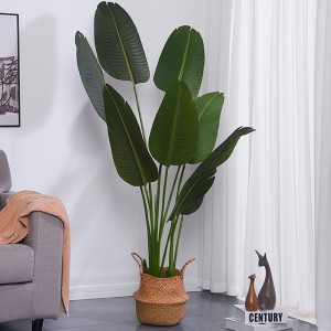 Factory Bezpośrednie sztuczne drzewo Trwałe, Vivid AllSason Traveller\'s Palm for Garden Dostawca Wewnętrzny wystrój ślubuna świeżym powietrzu