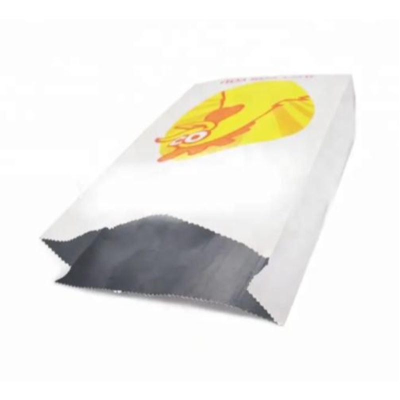 Torby wielokrotnego użytku gorącego kurczaka pieczywo do pokarmu Pakiet wydrukowany aluminiowy folia wyłożona kwadratowa dolna papierowa torba papierowa