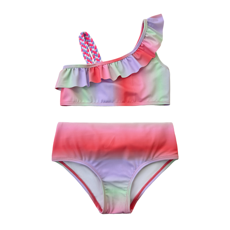 Gradient Colour Baby Girl Swimear Hurtowe dziewczyny stroje kąpielowe Kids Bikinie