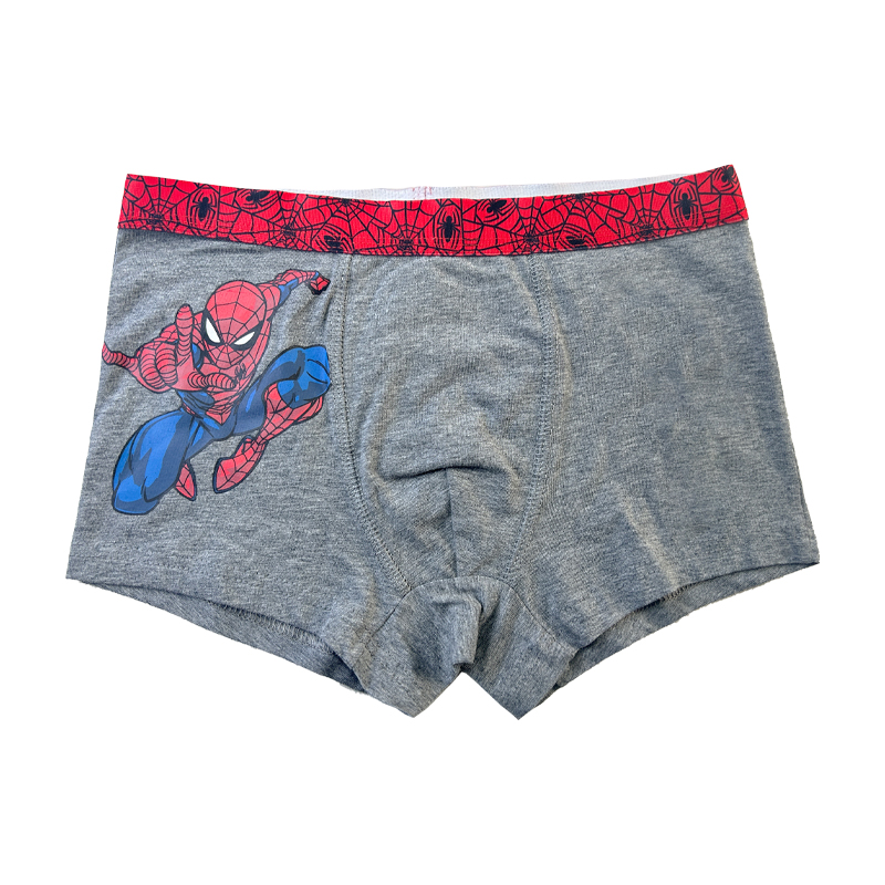 Boy Massants Spiderman Print Color Contrast Baby Grey Ministerty Komfort Basic