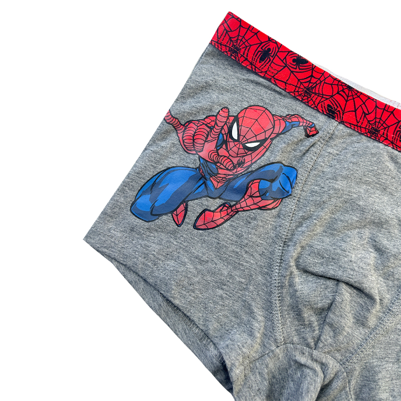 Boy Massants Spiderman Print Color Contrast Baby Grey Ministerty Komfort Basic