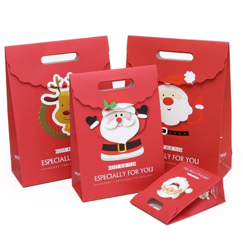 Niestandardowe torbyna prezentna drukowanie świąteczne kartonowe torba papierowa Produkcja Luksusowa torbana zakupy świąteczne
