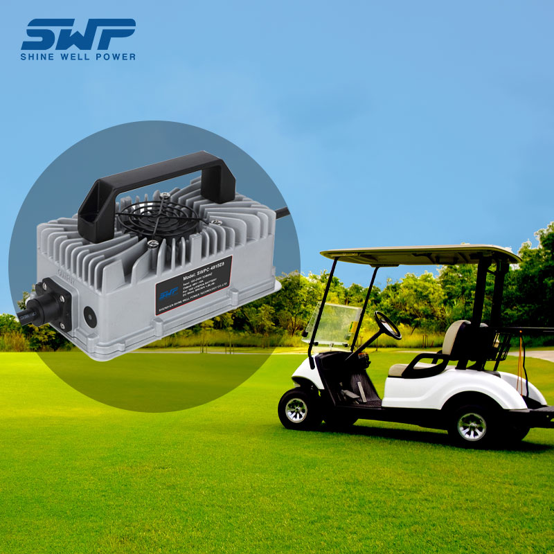 Inteligentna ładowarka z certyfikatem FCC i zasięgnapięcia wejściowego 100-240V wózek golfowy akumulator litowy bateria litowa