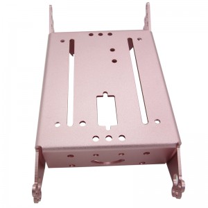 Niestandardowe przetwarzanie części aluminiowych z blachy metalowej z anodowanym wykończeniem.