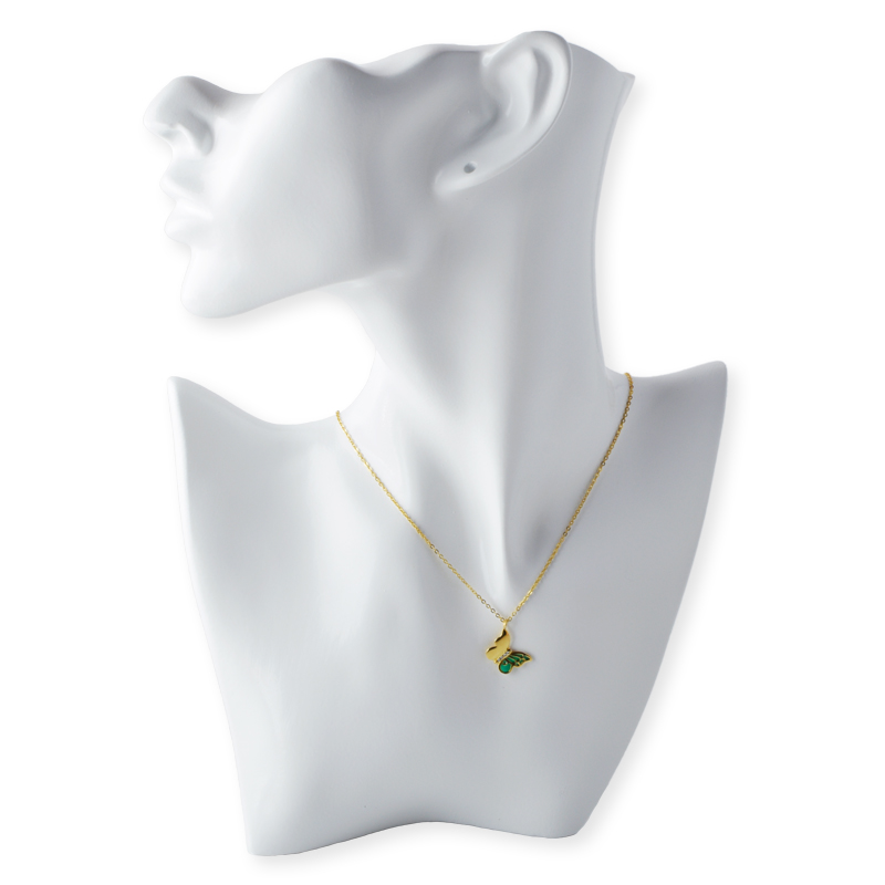 Naszyjnik motylowy słup kamienny wisiorek 45 5 cm