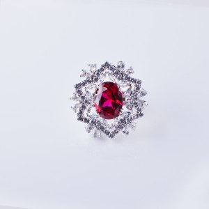 Hongde elegancki koło zniebieską sześcienną cyrkonią pierścionki zaręczynowe stalinierdzewne dla kobiet biżuteria ślubna srebrna kolor