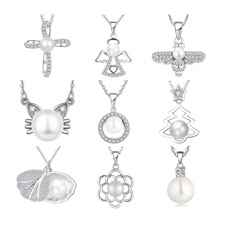 Hongde Dostosowane perły Diamentowa biżuteria Naszyjnik moda