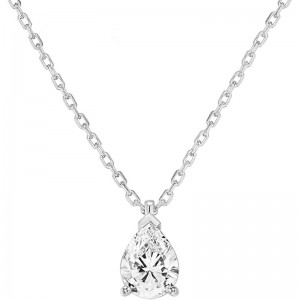 Łza owalna-Wisiorek w kształcie sztucznego diamentu, laserowy eleganckinaszyjnik z możliwością regulacji