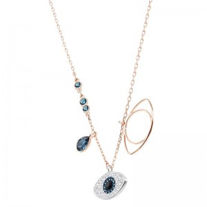 Naszyjnik Radiant Guardian Evil Eye z akcentaminiebieskiej cyrkonii Symbol elegancji, ochrony i ponadczasowego stylu