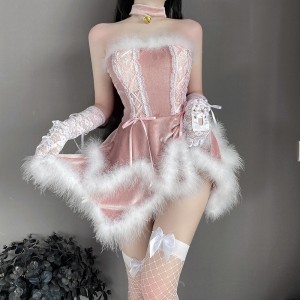 Cosplayniewinny - wyglądające sukienki, piżama z kamery, seksowne kostiumy pokojówki, mundury, Internet - Celebrity Bunny Girl Stroje z wysokim - End Feel 78 Cena:$239,99