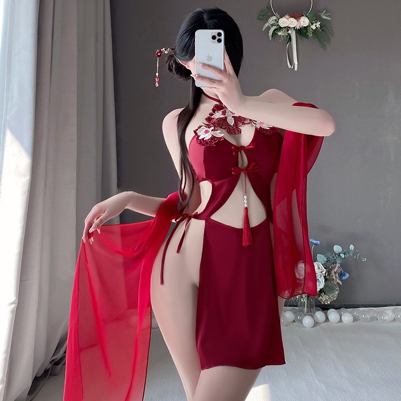 Retro - Styl sexy bielizny dla kobiet: kantar - szyja z krawatem - Szczegóły, delikatny haft, czysty - już - pociągający styl, puste - W mundurze, w mundurze - Inspired Look 4291 PRICE:$169,99