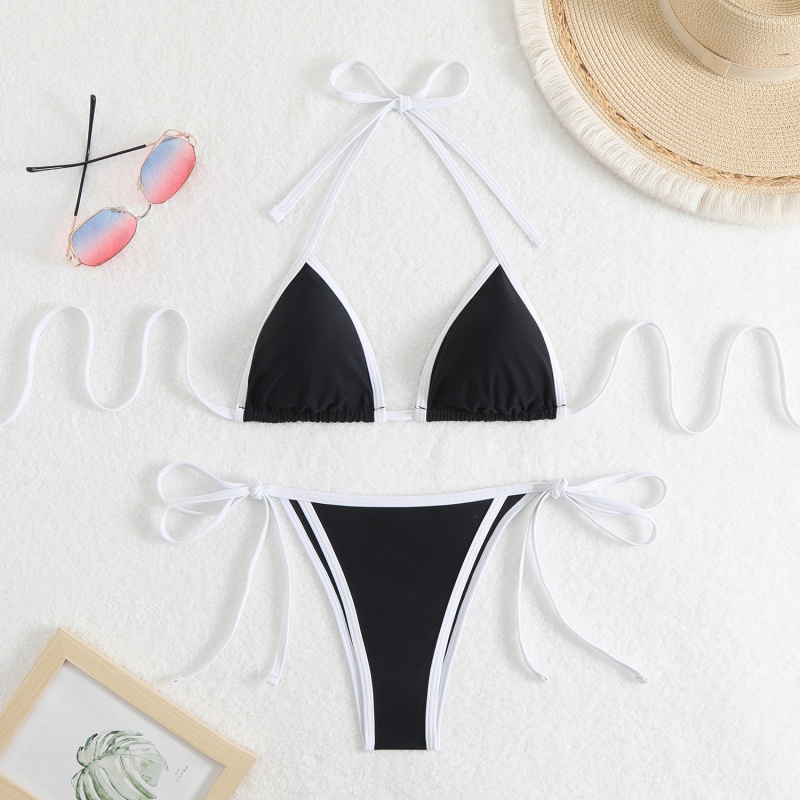 2025 NOWOŚĆ Solid - kolorowe kobiety\Seksowne dwa - Kolor trójkąta - Blokuj bikini. Styl europejski i amerykański z krawatami, odpowiednina plażę i gorącą wiosnę QT25003 Cena:$79,99
