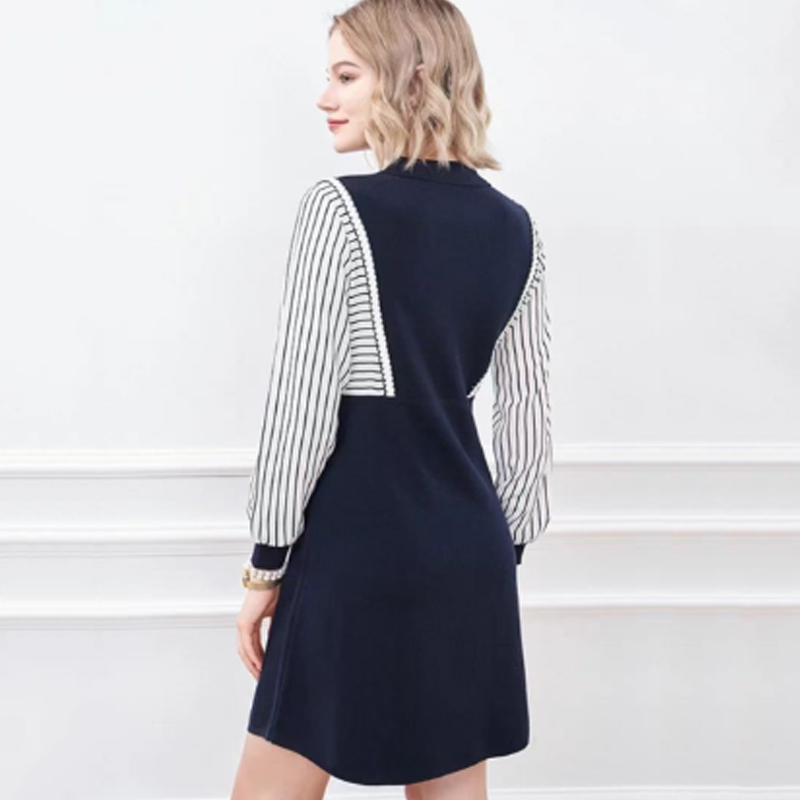 Wczesna jesień mały kołnierz odwrotny pół swetra